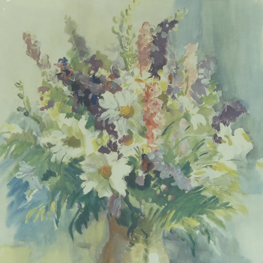 FERNARD RENAULT FLORAL STILL LIFE PRINT 520x440mm Image 1++