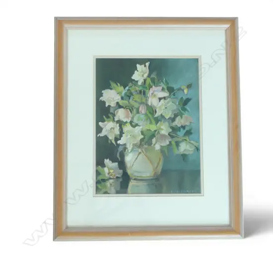 FRAMED OIL ON CANVAS STILLIFE SIGNED L M PICKERING H340 W260MM