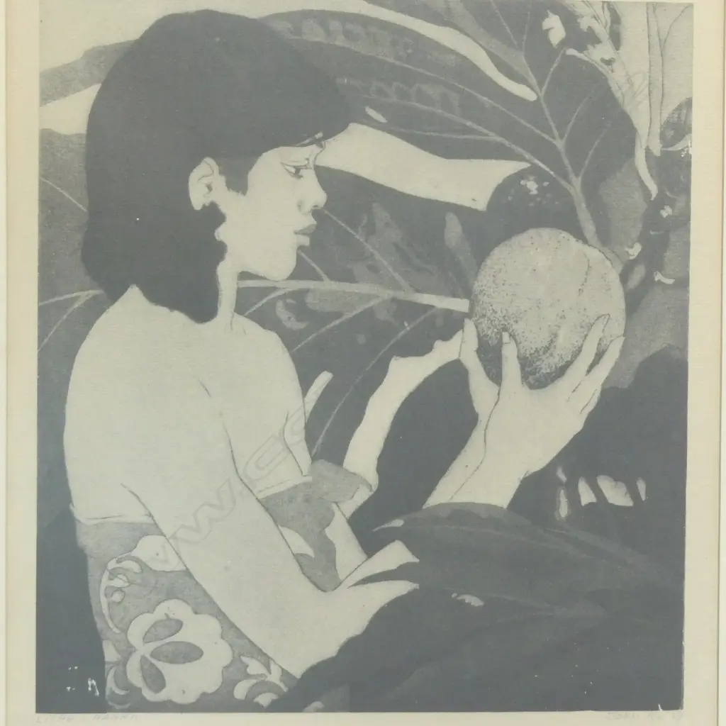 AFTER JOHN MELVILLE KELLY, BREADFRUIT HAWAII, OFFSET LITHOGRAPH, 270 X 250mm Image 1++