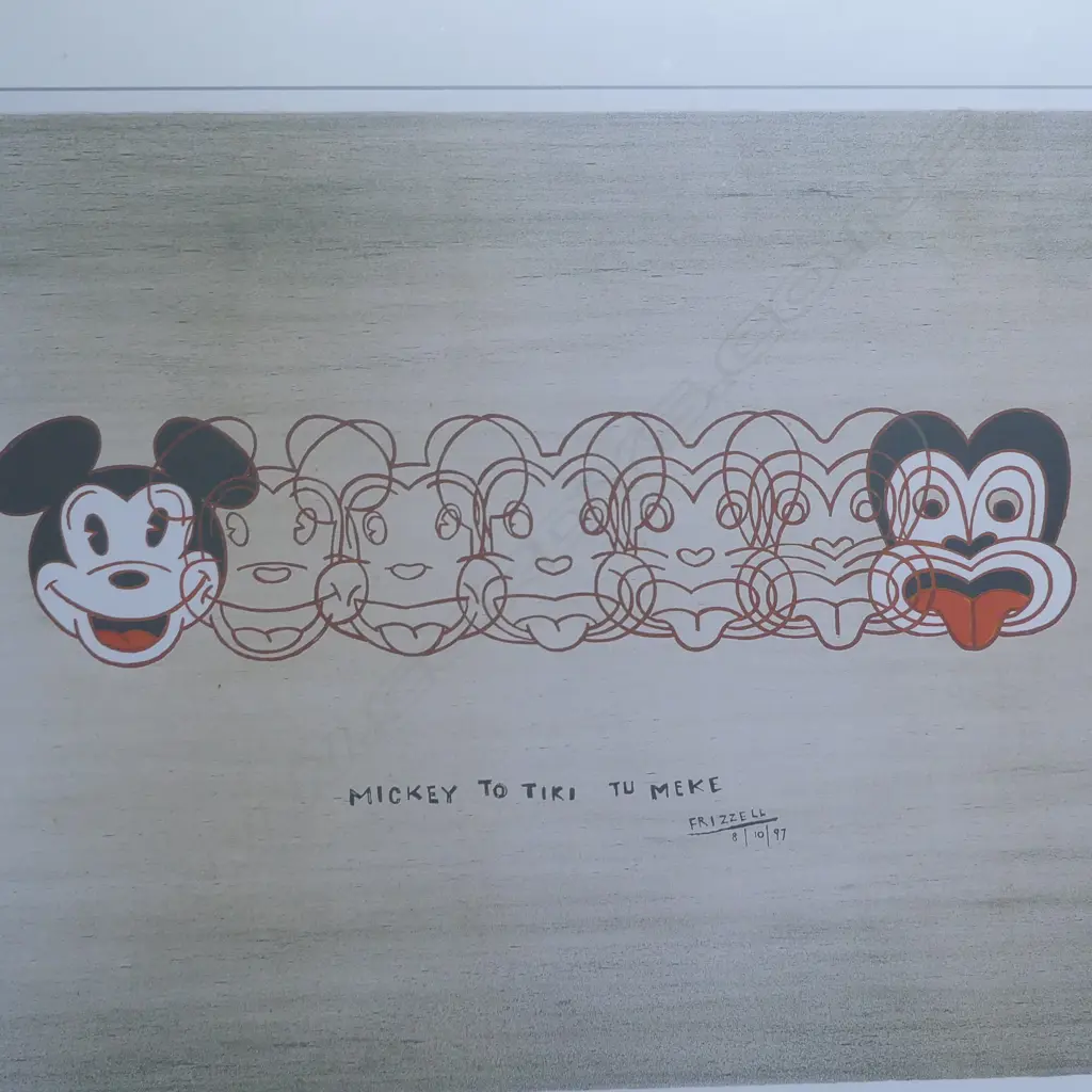 DICK FRIZZELL 'MICKEY TO TIKI' SIGNED IN THE PRINT 575x800mm Image 1++