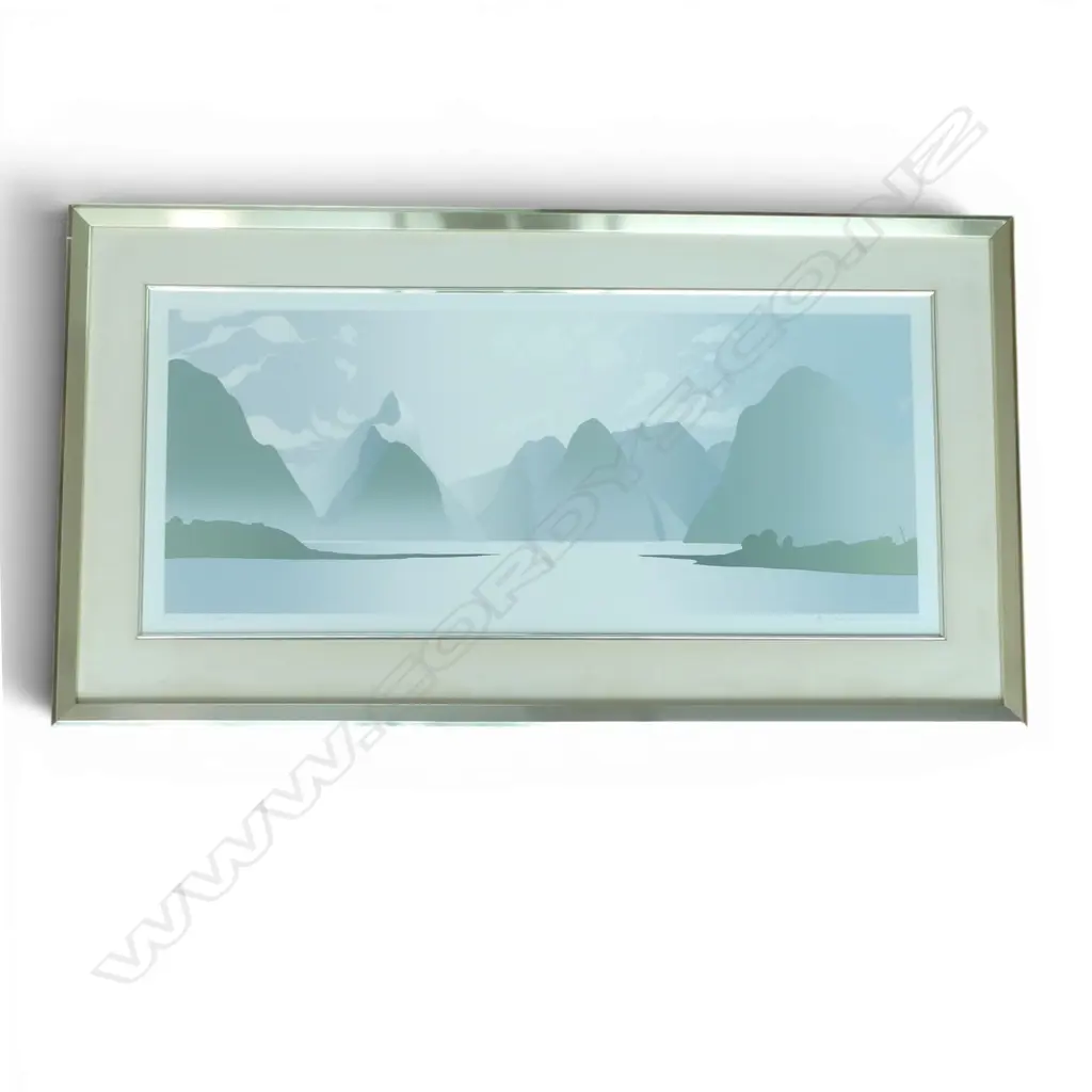 NUMBERED PRINT MALCOLM WARR MILFORD MISTS H370 W830MM Image 1++