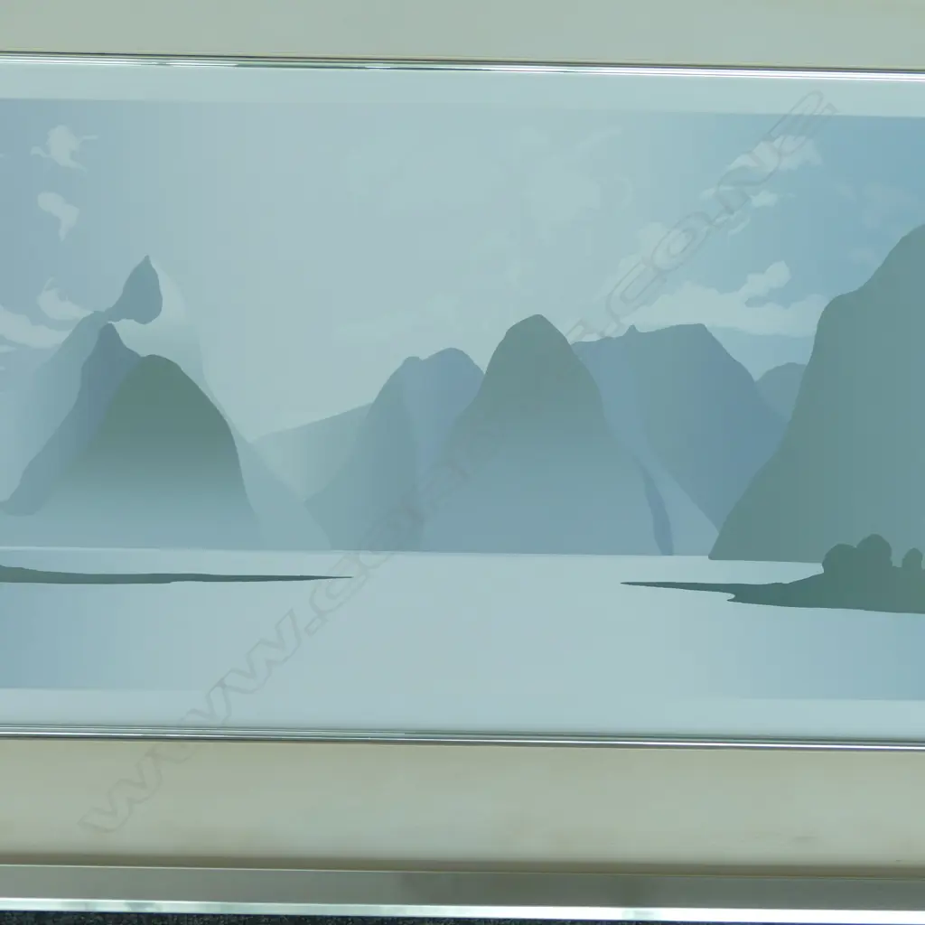NUMBERED PRINT MALCOLM WARR MILFORD MISTS H370 W830MM Image 1++