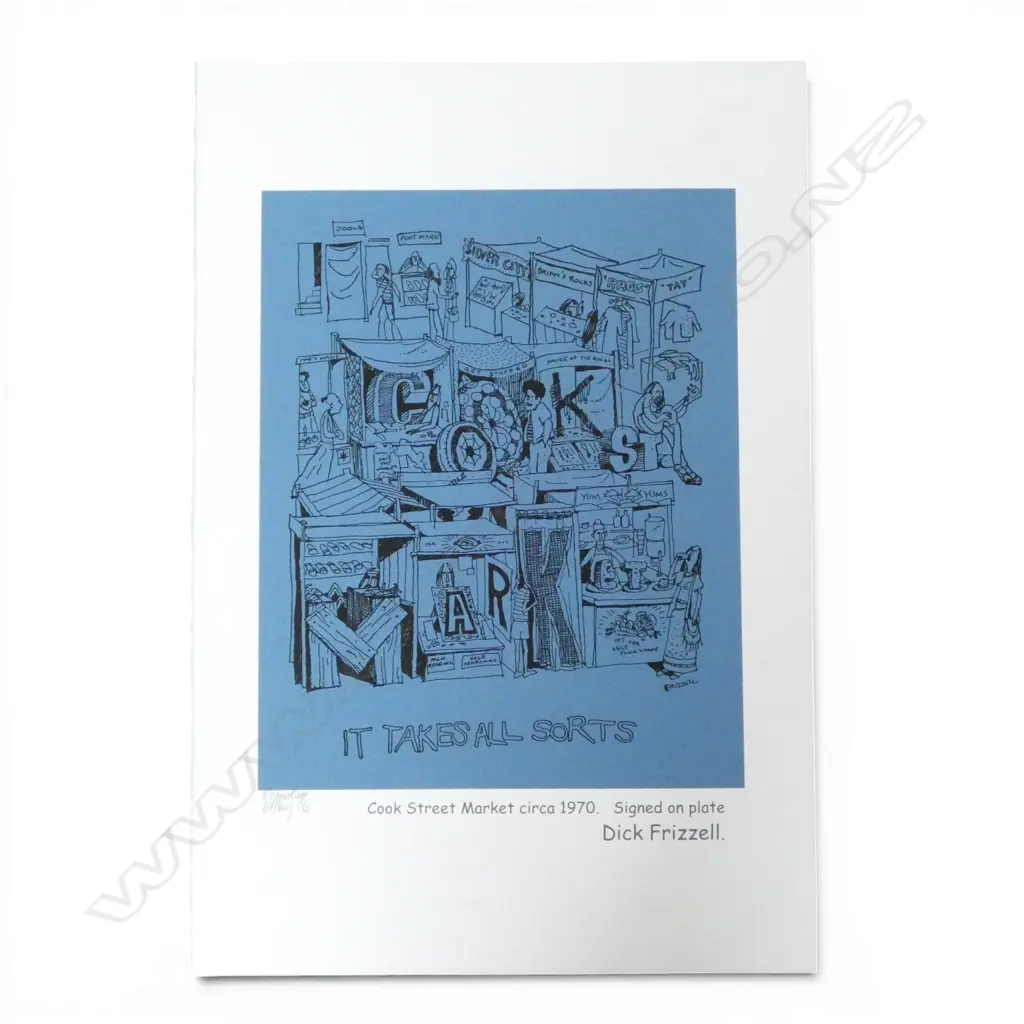 DICK FRIZZELL 'COOK ST MARKET' PRINT (MOMENTUM GALLERY 11/12) 560x380mm Image 1++