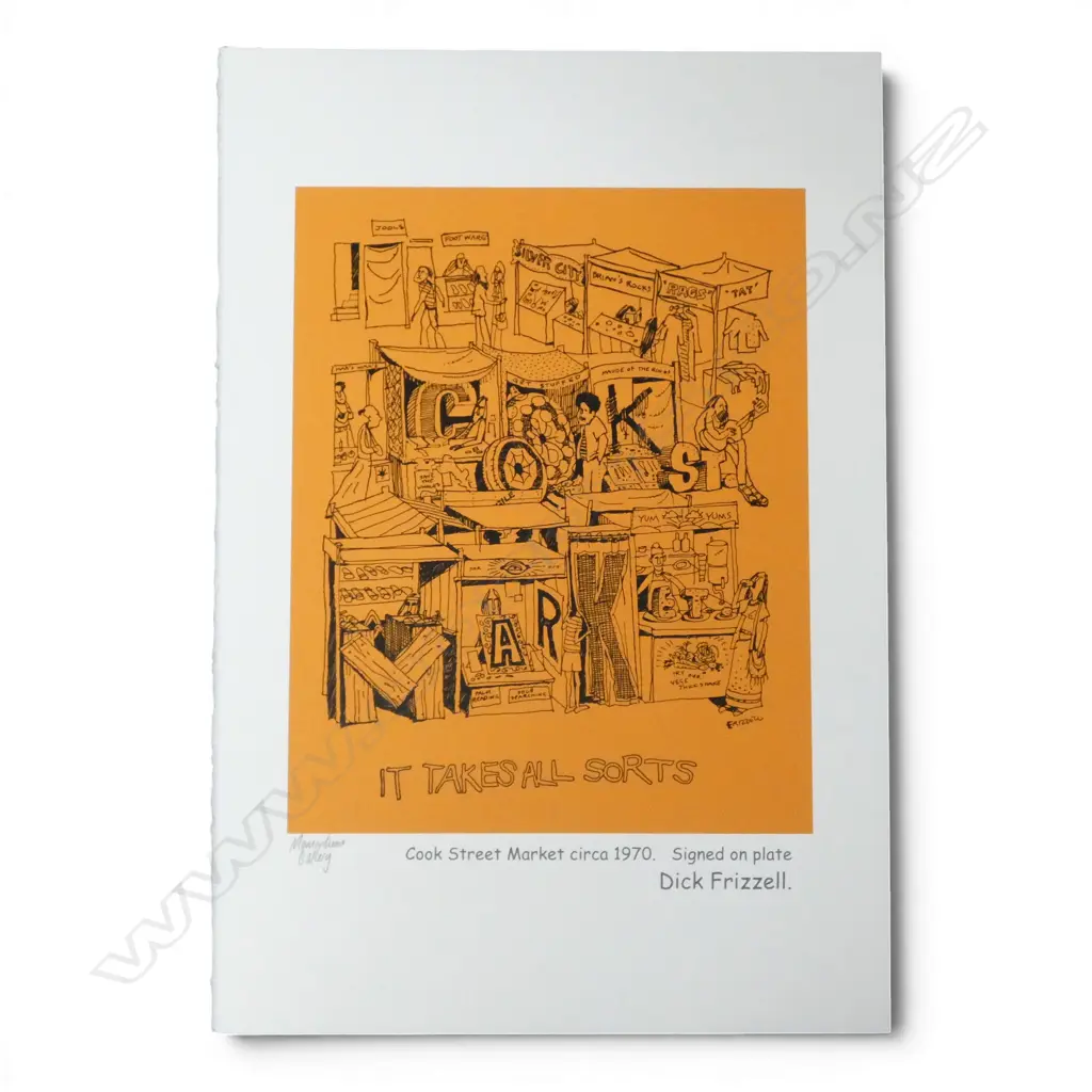 DICK FRIZZELL 'COOK ST MARKET' PRINT (MOMENTUM GALLERY) 560x380mm Image 1++