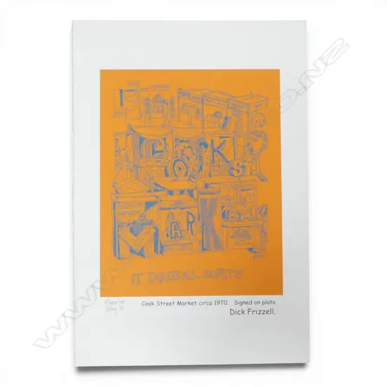 DICK FRIZZELL 'COOK ST MARKET' PRINT (MOMENTUM GALLERY 3/10) 560x380mm