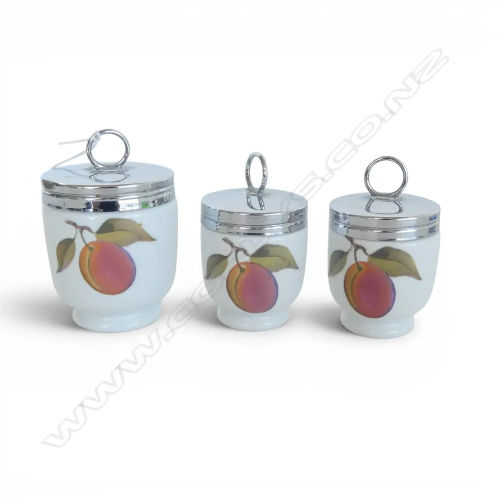 3 ROYAL WORCESTER EGG CODDLERS (PR+1) H.95mm Image 1++
