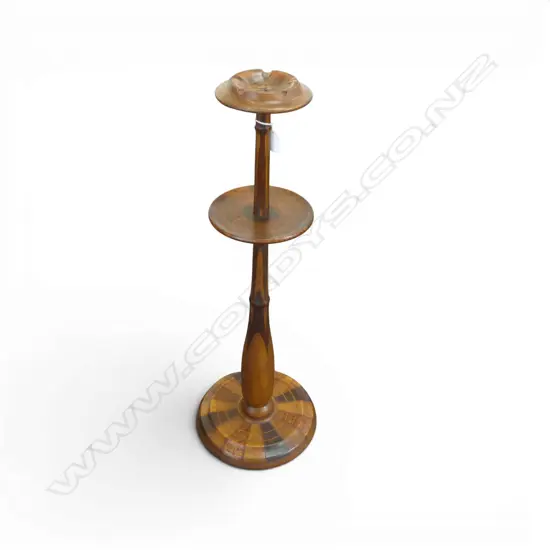 NZ NATIVE TIMBER STANDING ASH TRAY H.790mm