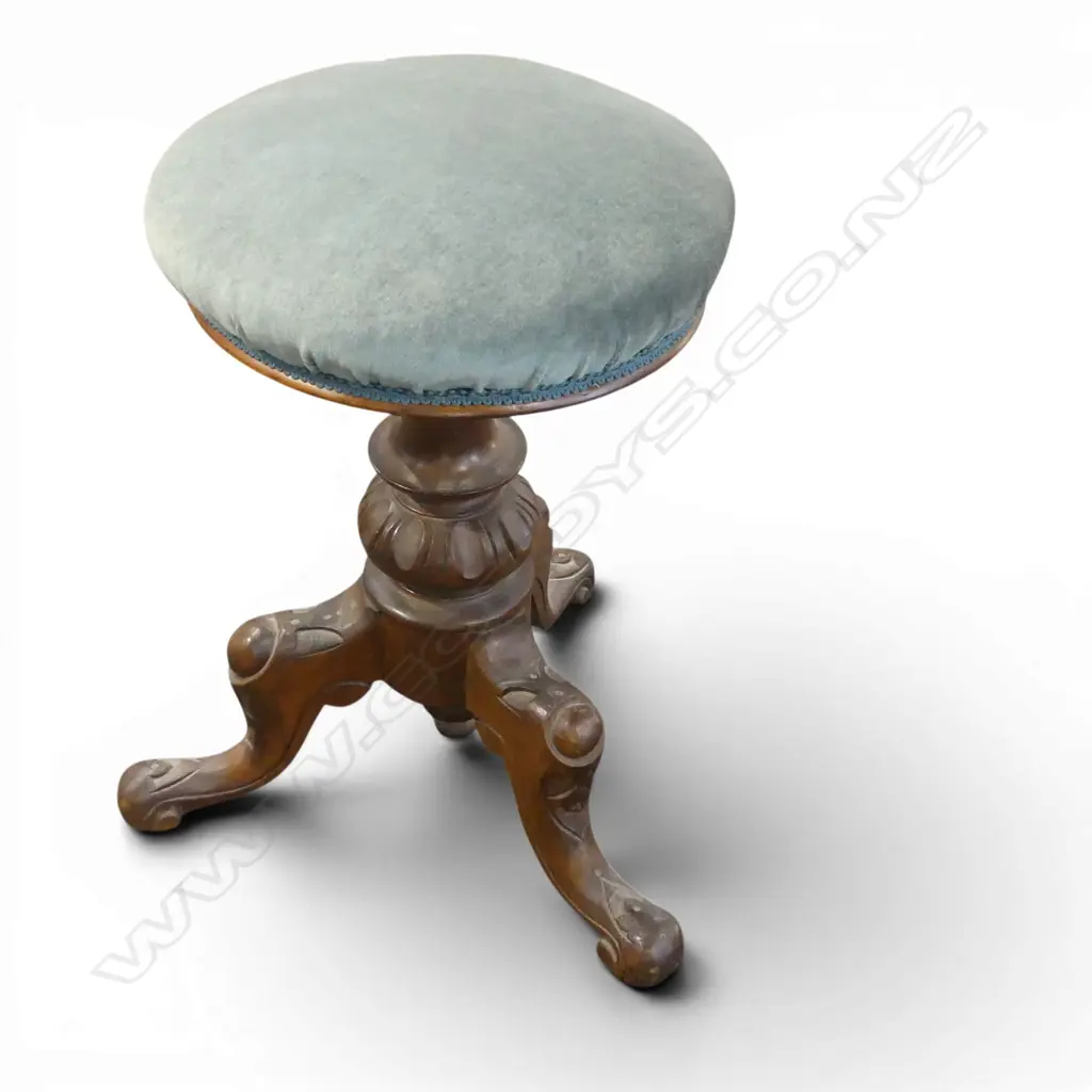 VICTORIAN MAHOGANY PIANO STOOL H.550mm Image 1++