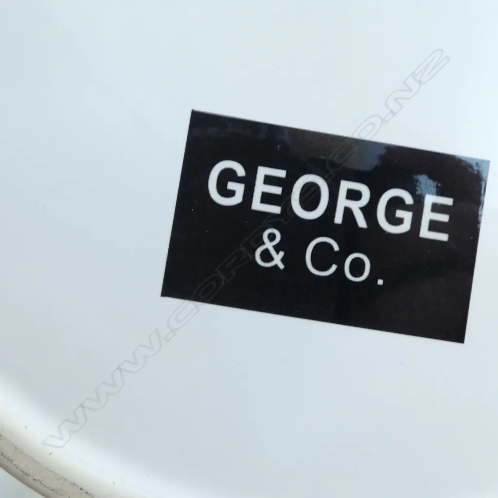 GEORGE & CO WHITE CHINA FIGURE VASE H240MM & C/LYNN WHITE CHINA URN VASE H180MM Image 1++