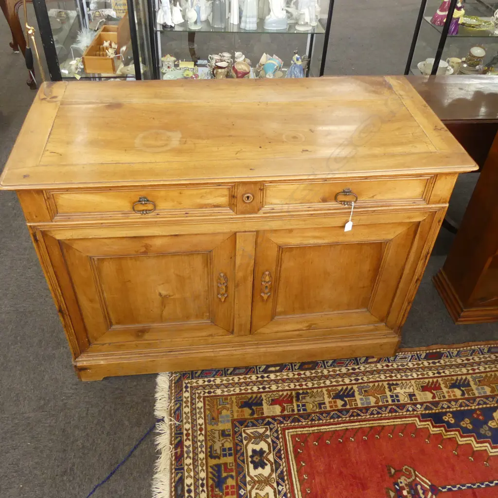 19thC SIDEBOARD old borer watermarks to top 1340x640x940mm Image 1++