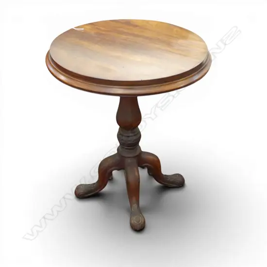 VICTORIAN MAHOGANY TILT TOP SIDE TABLE H.710mm 615mm dia