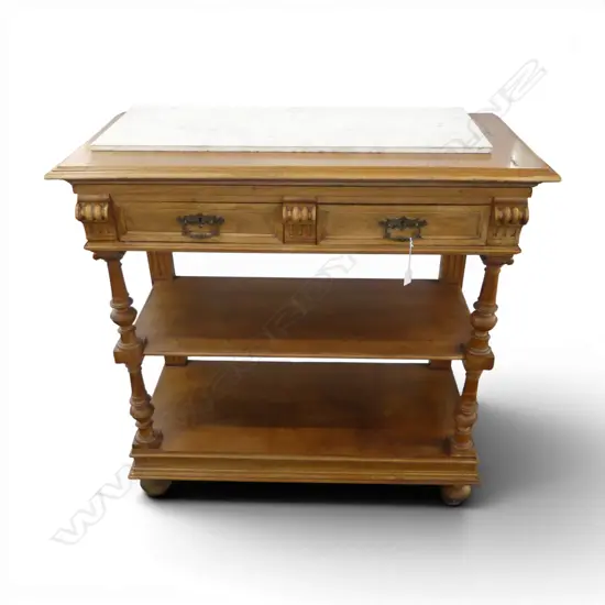 3-TIER BUFFET WITH MARBLE TOP