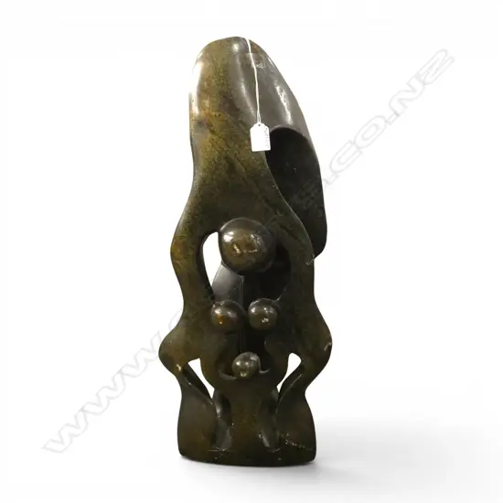 CARVED FAMILIAL MARBLE STATUE H.640mm
