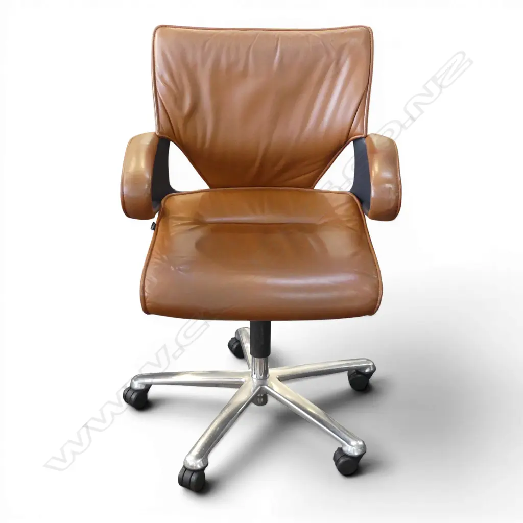 WILKHAHN MODUS LEATHER OFFICE CHAIR - UP / DOWN / RECLINES Image 1++