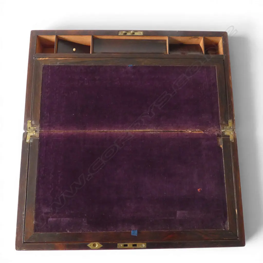 ANTIQUE MAHOGANY WRITING SLOPE W.505mm Image 1++