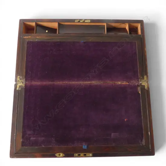 ANTIQUE MAHOGANY WRITING SLOPE W.505mm