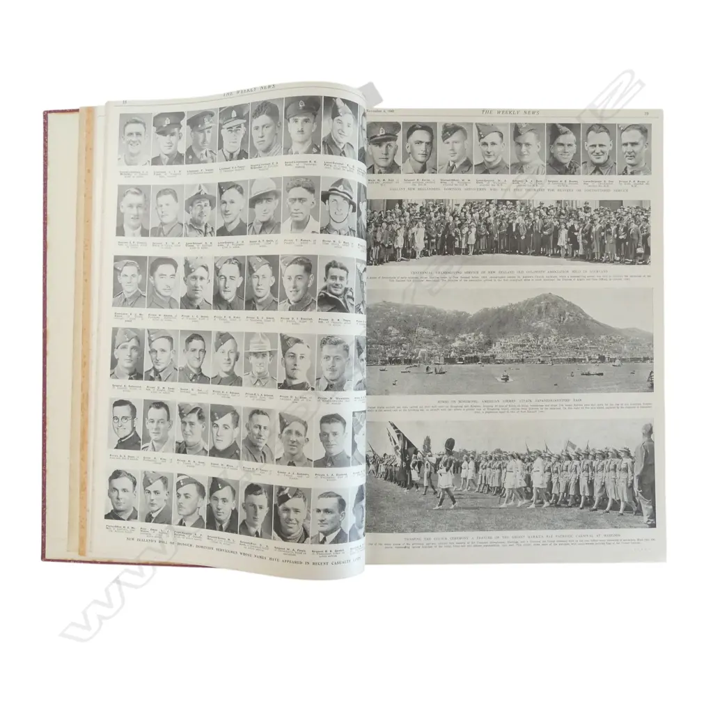 BOUND VOL AUCKLAND WEEKLY NEWS PHOTO SECTIONS SEPT 1942-SEPT1943, WWII coverage Image 1++