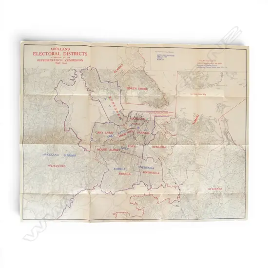 LRG MAP 1946 AUCKLAND ELECTORAL DISTRICTS