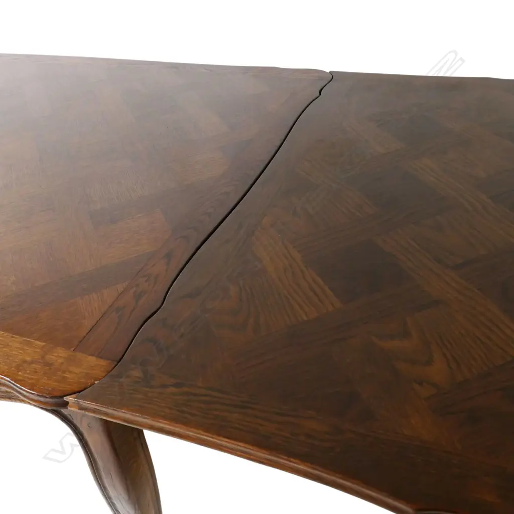 A French parquet extension dining table, Image 1++