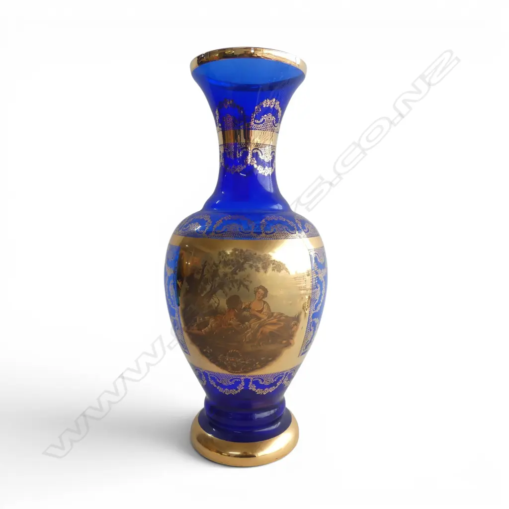 LG BLUE GLASS VASE H.425mm Image 1++