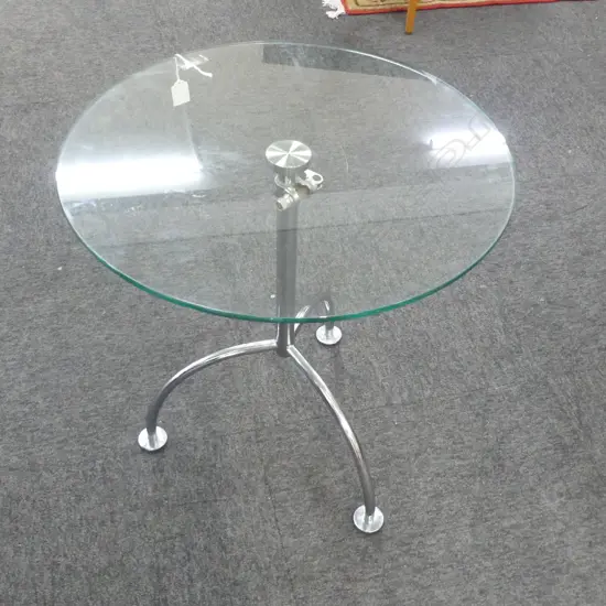 GLASS SIDE TABLE H.525mm