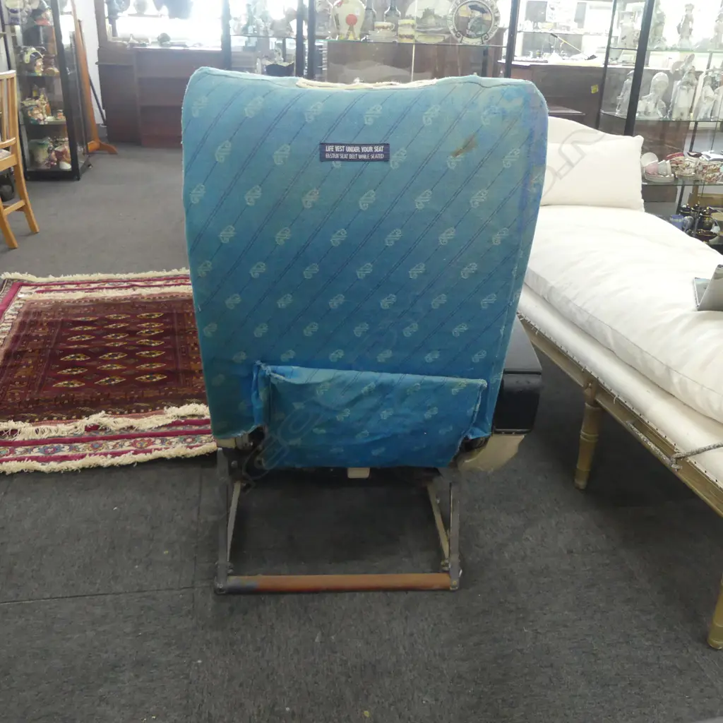 1970s AIR NZ PLANE SEAT, SHOWING AGE Image 1++