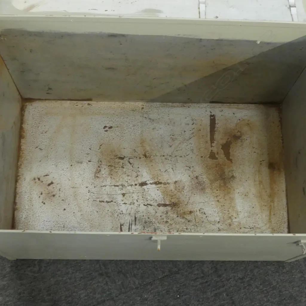 GREY PAINTED METAL CHEST 780x480x470mm Image 1++