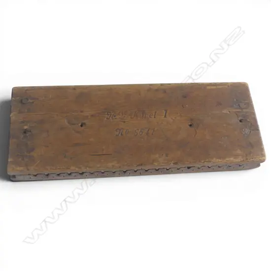 LARGE OLD WOODEN 2 PIECE CIGAR MOLD for forty cigars. L.560mm 