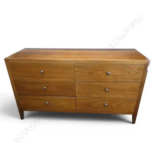 MODERN MAHOGANY LOW BOY CHEST OF DRAWERS 1500x495x850mm