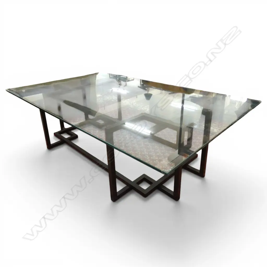 MODERN GLASS TOP COFFEE TABLE 1500x900x420mm Image 1++