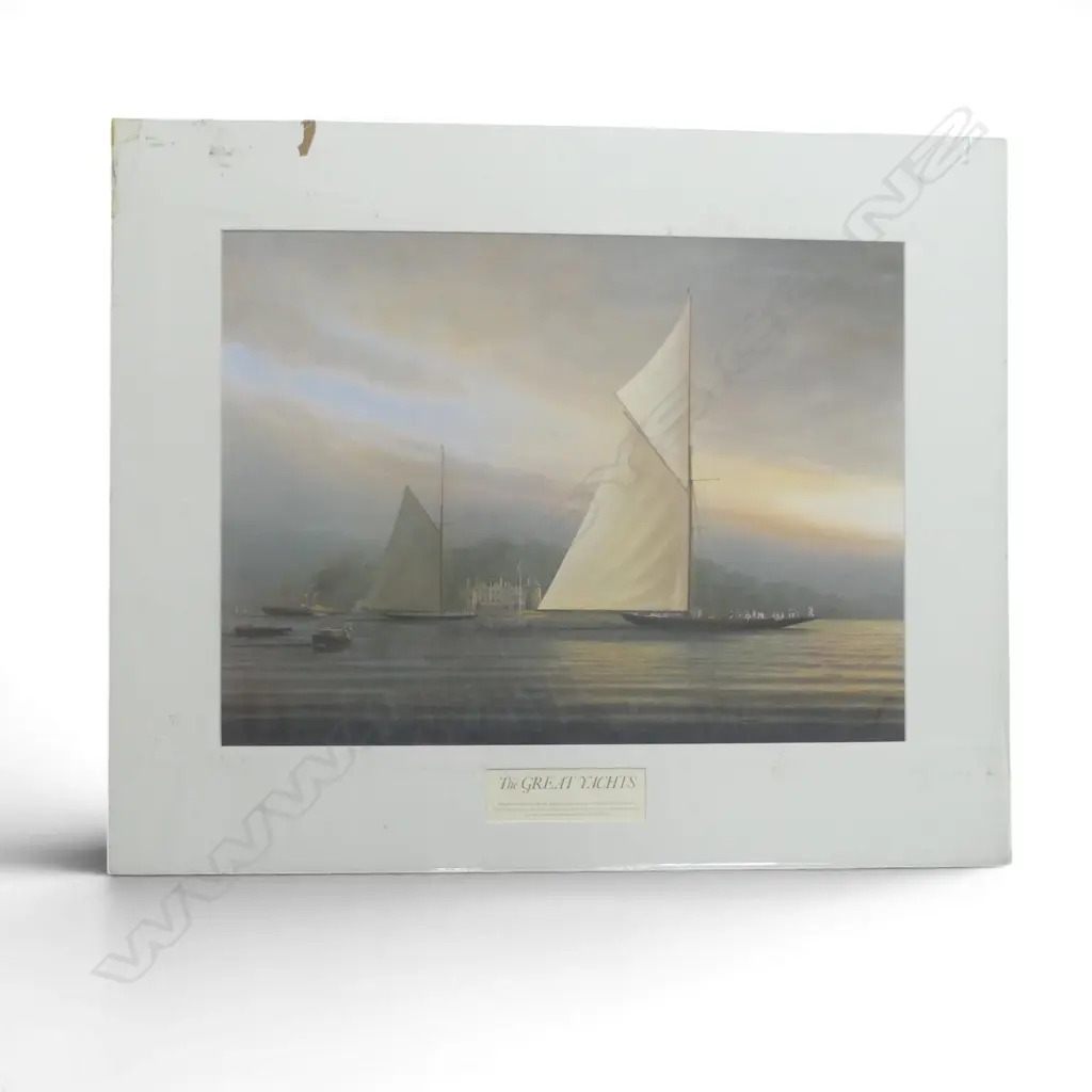 TIM THOMPSON, THE GREAT YACHTS - BRITTANIA, PRINT, UNFRAMED 600x730mm Image 1++