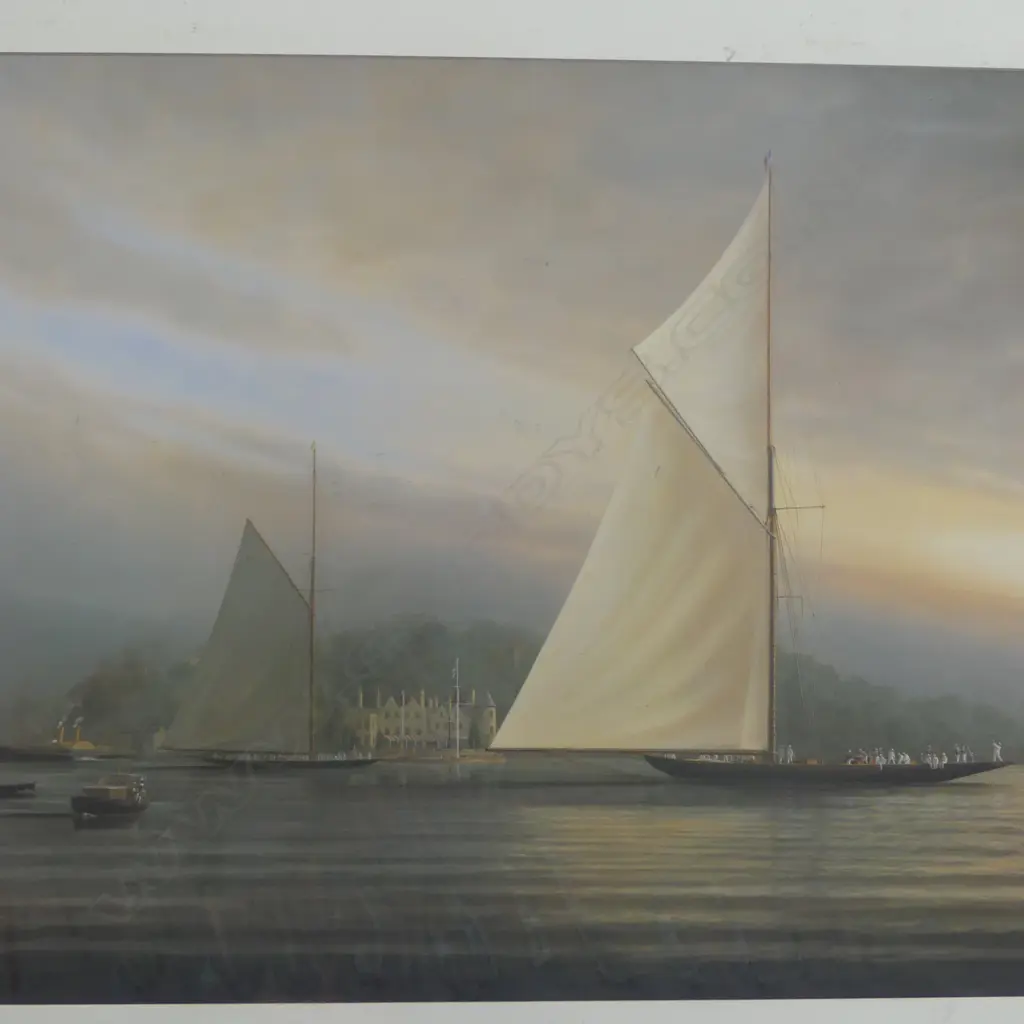 TIM THOMPSON, THE GREAT YACHTS - BRITTANIA, PRINT, UNFRAMED 600x730mm Image 1++