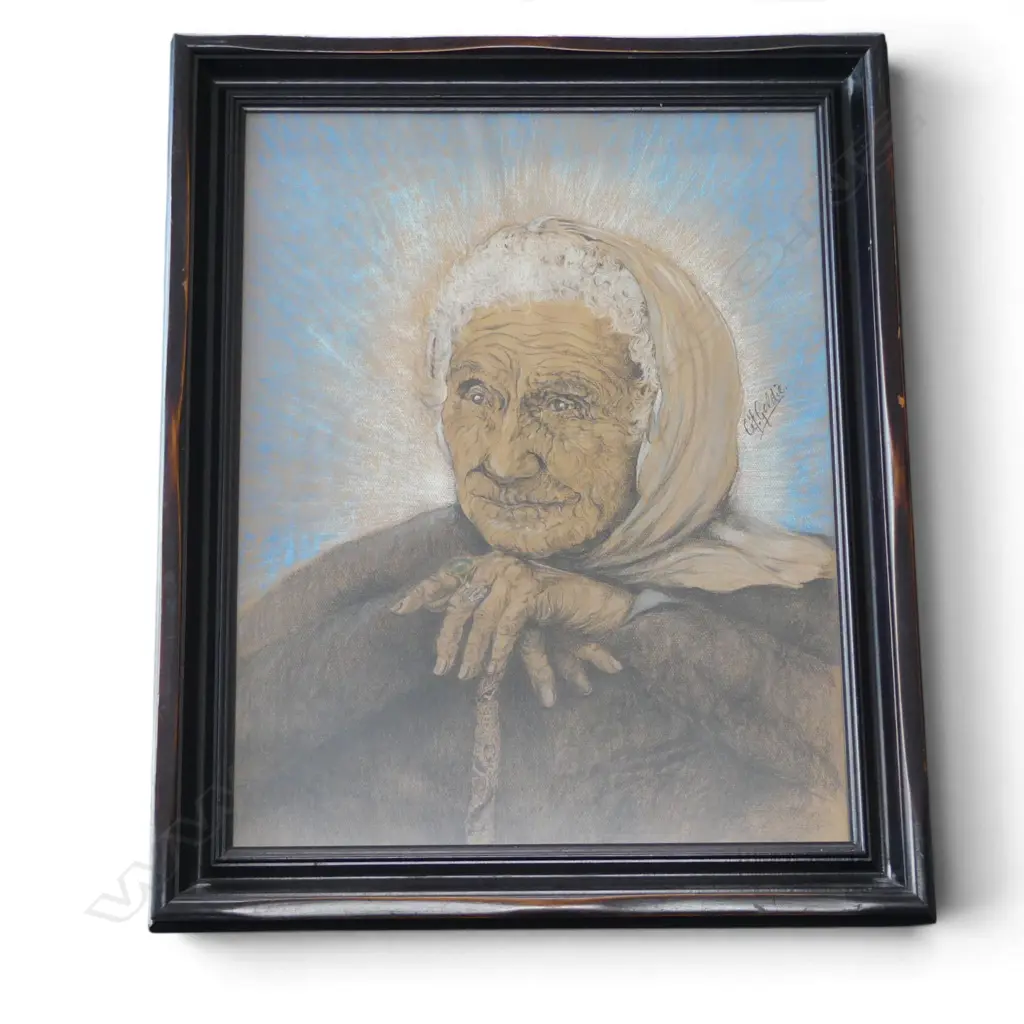 PASTEL PORTRAIT OF DAME WHINA COOPER 'LOOKING TO THE FUTURE', BY KARL SIM SIGNED AS GOLDIE, 620x480mm Image 1++