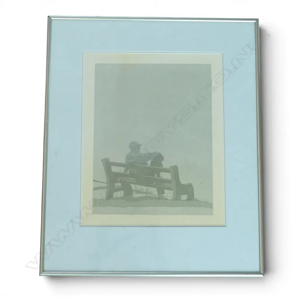 LIMITED EDITION PRINT SERAGRAPHY MAN IN FOG BY REBECCA DAWSON H410 W340MM Image 1++