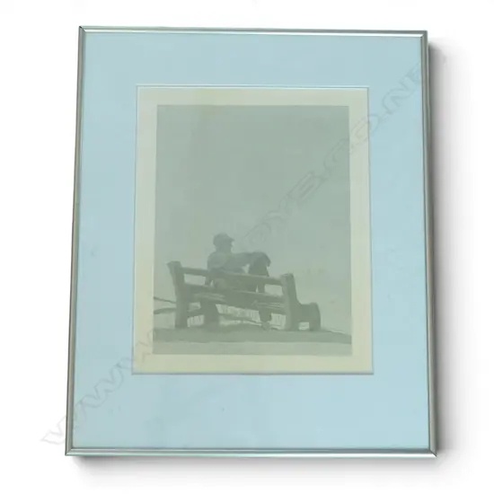 LIMITED EDITION PRINT SERAGRAPHY MAN IN FOG BY REBECCA DAWSON H410 W340MM