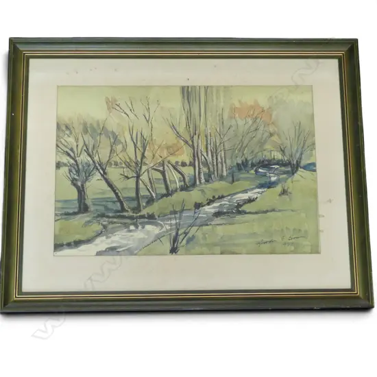 GORDON E. BROWN, UNTITLED STEAM, 1973, WATERCOLOUR, 350x520mm