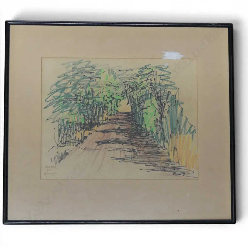 IAN CALOER, BUSH TRACK No. 1, PASTEL ON PAPER, 200x260mm Image 1++