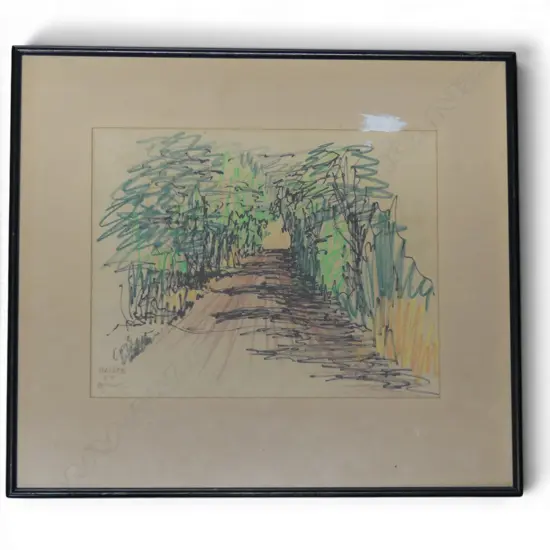 IAN CALOER, BUSH TRACK No. 1, PASTEL ON PAPER, 200x260mm