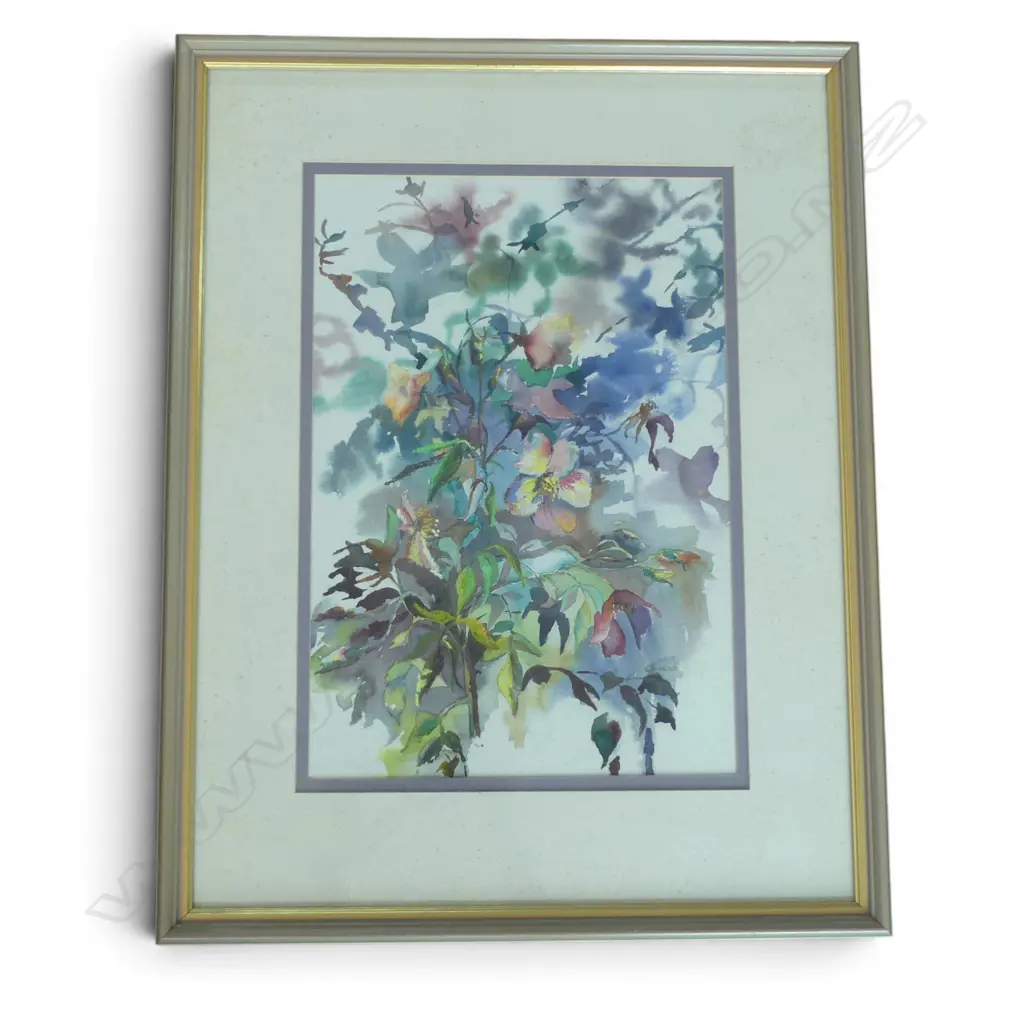 FRAMED W/C & PASTEL MUTALLIS BY JOHN BRADDICK H460 L330MM FOXED Image 1++