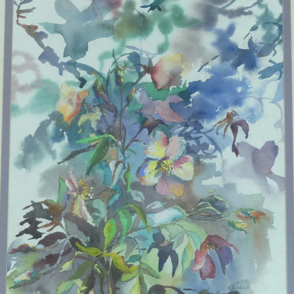 FRAMED W/C & PASTEL MUTALLIS BY JOHN BRADDICK H460 L330MM FOXED Image 1++