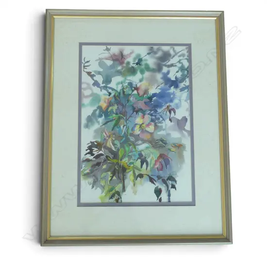 FRAMED W/C & PASTEL MUTALLIS BY JOHN BRADDICK H460 L330MM FOXED