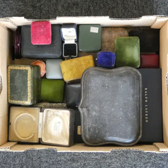 VINTAGE JEWELLERY BOXES INCL. A. KOHN RINGBOX