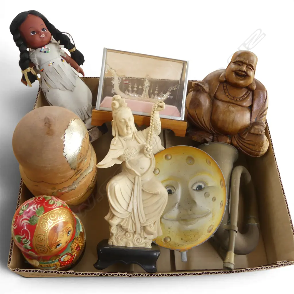 3 DOLLS, 2 ORIENTAL FIGURES ETC Image 1++