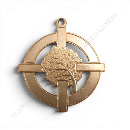 15CT PENDANT 25mm dia 2.6gms