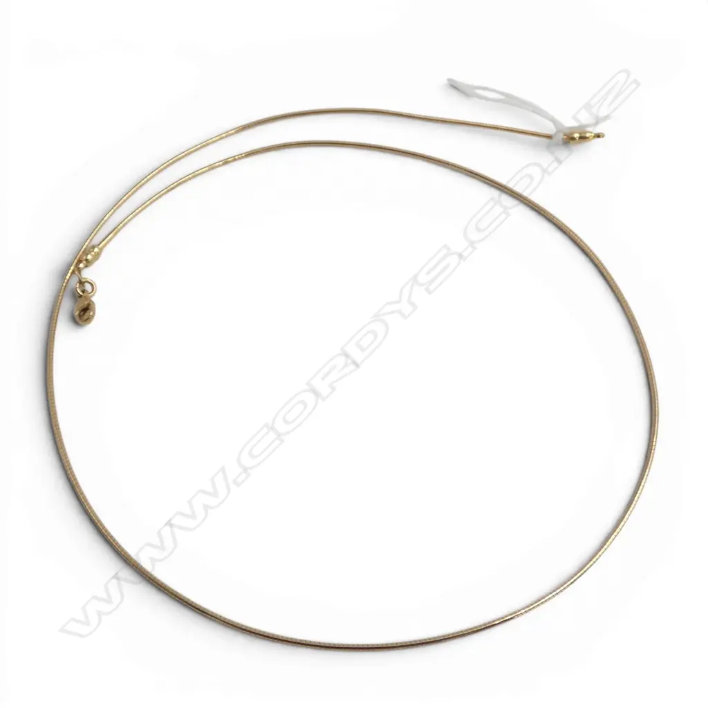 9ct GOLD WIRE NECKLACE 3.5gms  Image 1++