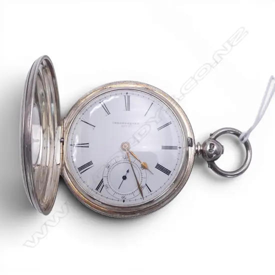 Chester 1860 'Chronometer' silver half hunter pocket watch by P. Norris of Liverpool. Chester 1860