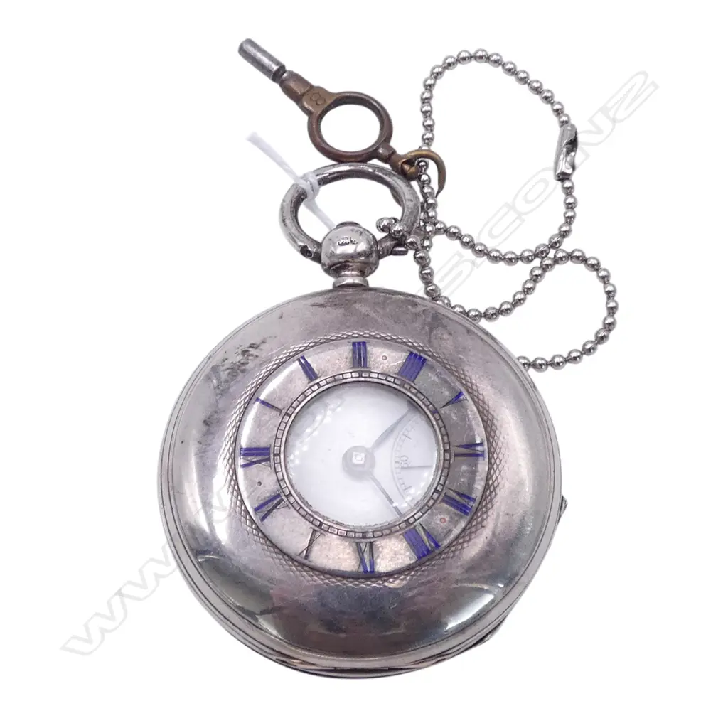 Kilpatrick & Co. London fusee silver half hunter pocket watch. Birmingham 1889. Running w key  Image 1++