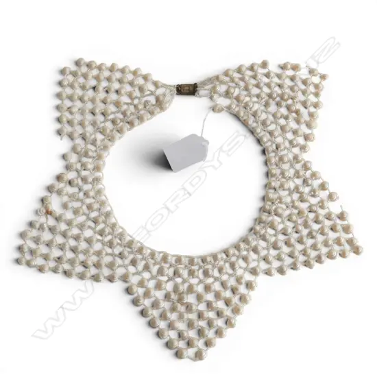 VINTAGE MULTI PEARL SHELL COLLAR laced with small beads