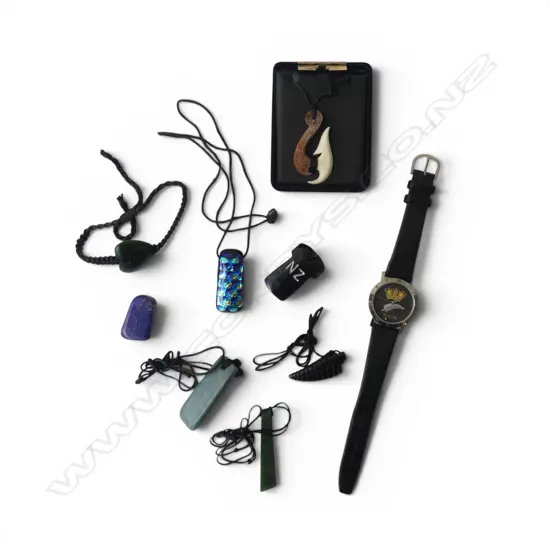 ASST POUNAMU + OTHER STONE JEWELLERY ETC;