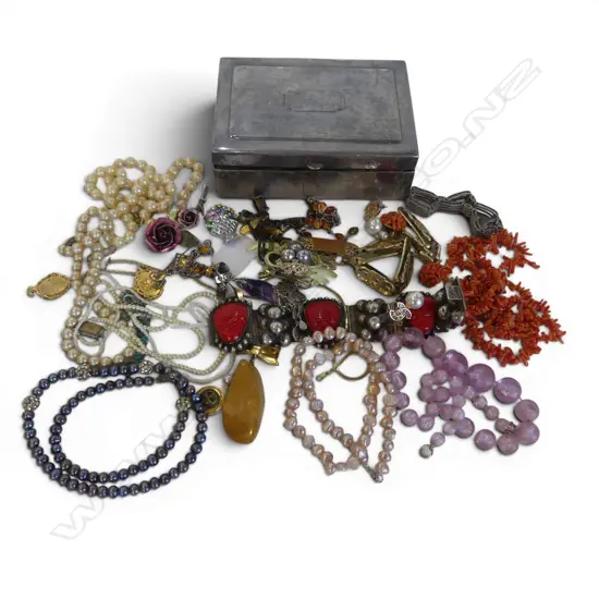 ASST. JEWELLERY; CORAL, STG SILVER, PEARL ETC